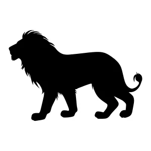 Silhouette Lion Graphic - Black Animal Vector