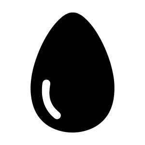 Black Egg Icon - Simple Vector Illustration