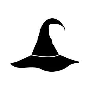 Black Witch Hat Silhouette Icon