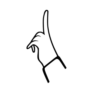 Pointing Hand Illustration - Minimalist Design