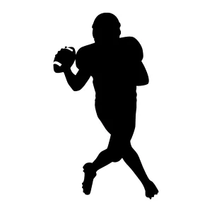 American Football Player Silhouette