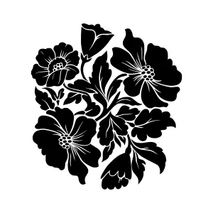 Black Floral Silhouette Design