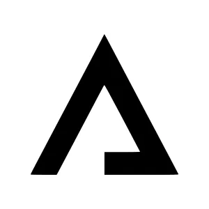 Geometric Black Triangle Vector Icon