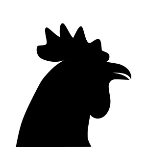 Rooster Silhouette Vector Icon