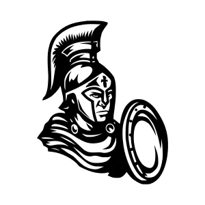 Spartan Warrior Head Silhouette