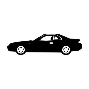 Minimalist Car Silhouette Black & White