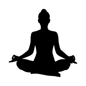 Silhouette Yoga Meditation Woman