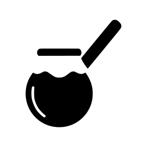 Simple Black Pot Icon - Vector Illustration