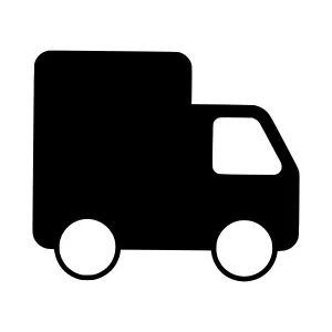 Simple Delivery Truck Icon - Vector Illustration