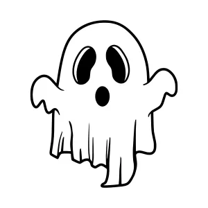 Cute Cartoon Ghost Illustration