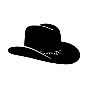 Silhouette Cowboy Hat - Minimalist Design