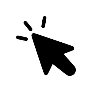 Black Click Pointer Icon - Vector Illustration