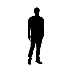 Silhouette of a Man - Minimalist Vector Graphic