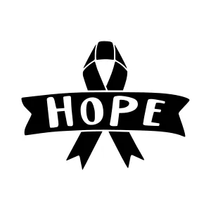 Hope Ribbon Graphic - Minimalist Design