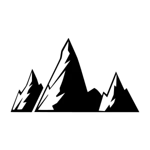 Black Mountain Silhouette Vector Illustration