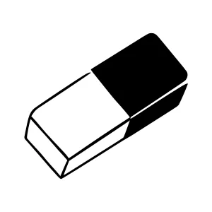 Black Eraser Icon - Vector Illustration