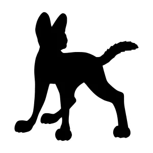 Dog Silhouette Vector Graphic