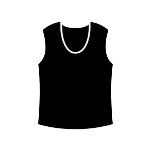 Black Tank Top Icon - Vector Illustration