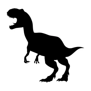 Silhouette Dinosaur T-Rex Vector Illustration