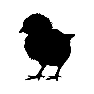 Black Silhouette Chicken Vector Icon