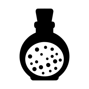 Vintage Glass Bottle with Speckles