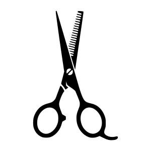 Black Hair Cutting Scissors Icon
