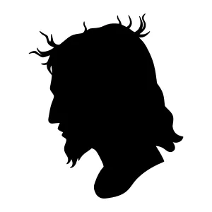 Silhouette Head Profile - Simple Black Outline