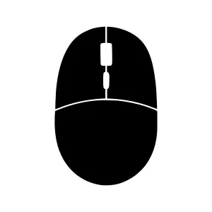 Black Mouse Icon - Simple Vector Illustration