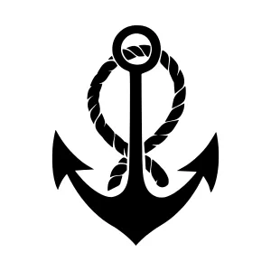 Black Anchor Illustration - Nautical Design