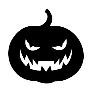 Black Silhouette Jack-o'-Lantern Halloween Icon