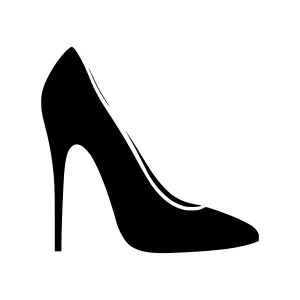 Black High Heel Shoe Silhouette Icon