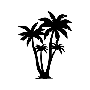 Palm Trees Silhouette Tropical Vector