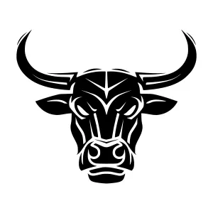 Bull Head Tribal Emblem Vector Graphic