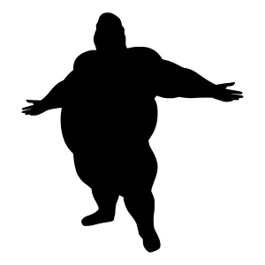Silhouette Figure - Open Arms Gesture