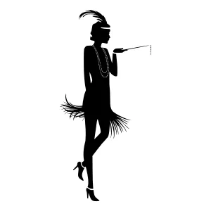 Flapper Silhouette - Art Deco Style