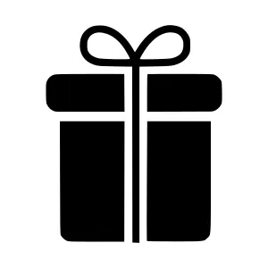 Gift Box Icon - Simple Outline Vector