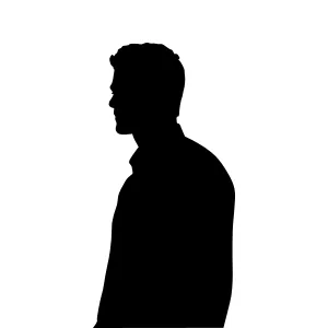 Silhouette Man Profile - Minimalist Vector Graphic