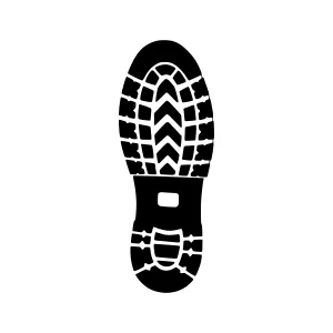 Black Shoe Sole Vector Icon