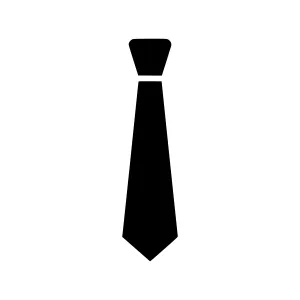 Black Tie Knot Icon - Vector Illustration