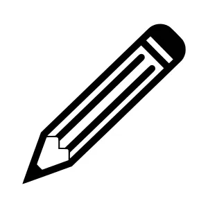 Black Pencil Icon - Vector Illustration