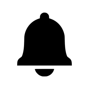 Black Bell Icon - Vector Illustration