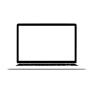 Laptop Outline - Minimalist Computer Icon