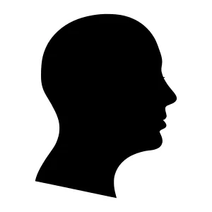 Head Silhouette Vector Graphic