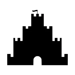 Black Castle Silhouette Icon