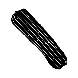 Black Silhouette Cactus Illustration