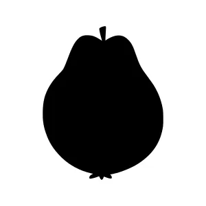 Simple Pear Silhouette Vector Icon