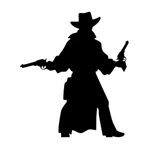 Silhouette Cowboy Gunslinger