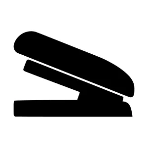 Black Stapler Icon - Simple Office Vector