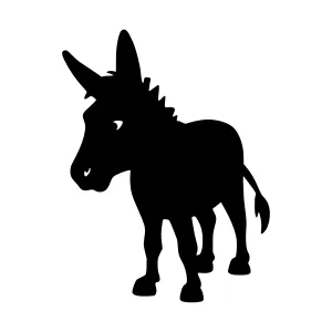 Silhouette Donkey Illustration - Simple Graphic