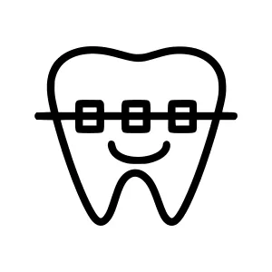 Dental Bracket Icon - Vector Illustration